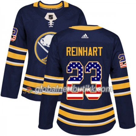 Buffalo Sabres Hockeydrakt Sam Reinhart 23 2017-2018 USA Flag Fashion Blå Adidas Authentic - Dame